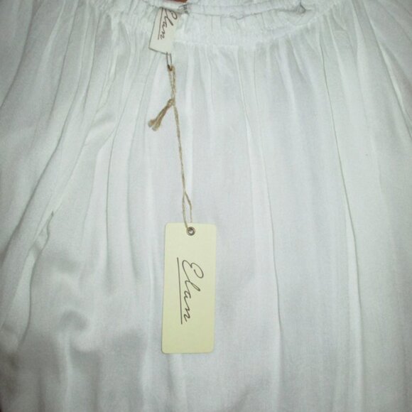 ELAN WhitWide Sleeve Pullover Blouse OS NWT - Picture 10 of 10